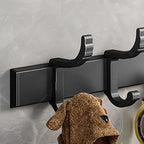 Black Aluminum Bathroom Accessory Set Modern Bathroom Shelf / Towel Bar & Paper Holder