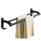 Black Aluminum Bathroom Accessory Set Modern Bathroom Shelf / Towel Bar & Paper Holder
