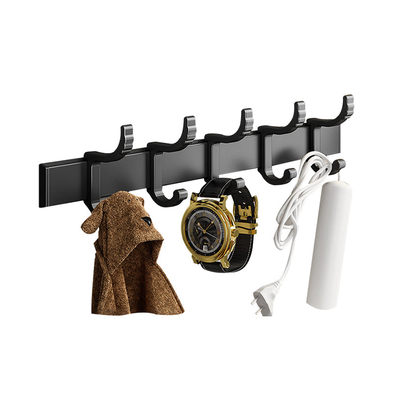 Black Aluminum Bathroom Accessory Set Modern Bathroom Shelf / Towel Bar & Paper Holder