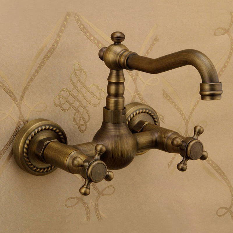 Traditional Wall-Mounted Copper Clawfoot Bathtub Faucet Trim Low Arc Clawfoot Bathtub Faucet
