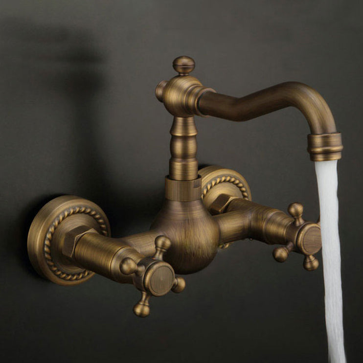 Traditional Wall-Mounted Copper Clawfoot Bathtub Faucet Trim Low Arc Clawfoot Bathtub Faucet
