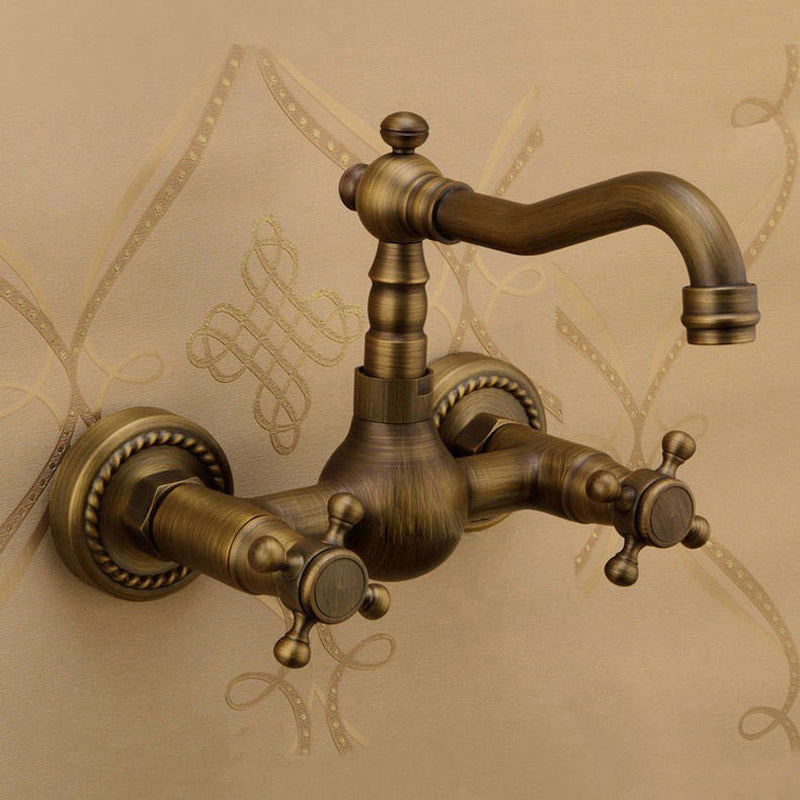 Traditional Wall-Mounted Copper Clawfoot Bathtub Faucet Trim Low Arc Clawfoot Bathtub Faucet