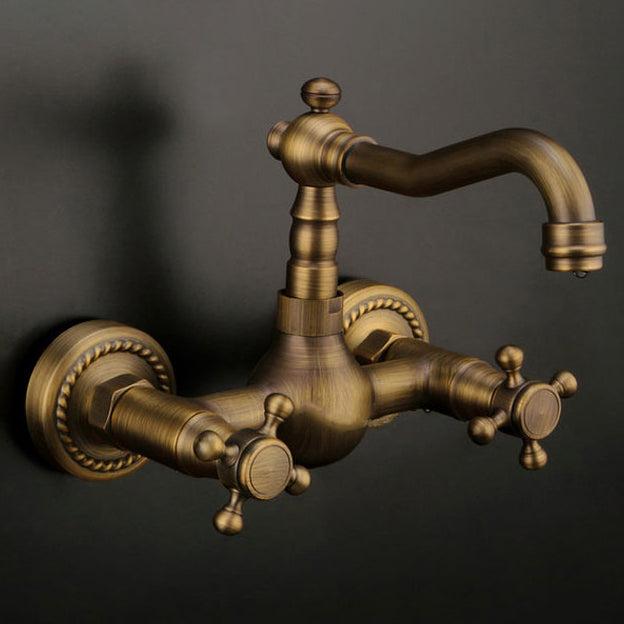 Traditional Wall-Mounted Copper Clawfoot Bathtub Faucet Trim Low Arc Clawfoot Bathtub Faucet