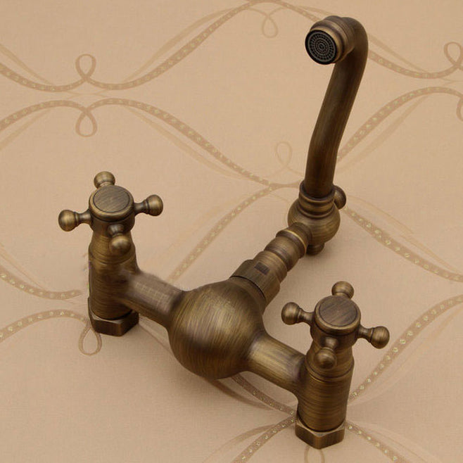 Traditional Wall-Mounted Copper Clawfoot Bathtub Faucet Trim Low Arc Clawfoot Bathtub Faucet