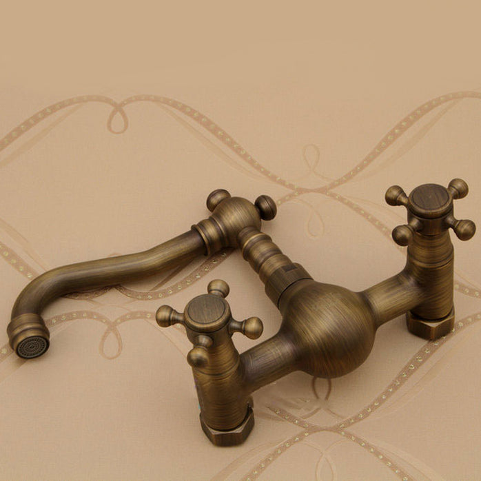 Traditional Wall-Mounted Copper Clawfoot Bathtub Faucet Trim Low Arc Clawfoot Bathtub Faucet