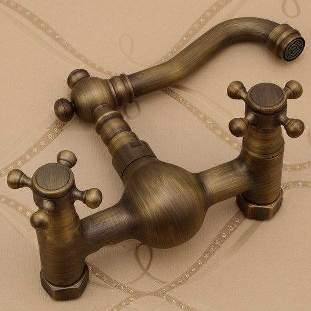 Traditional Wall-Mounted Copper Clawfoot Bathtub Faucet Trim Low Arc Clawfoot Bathtub Faucet