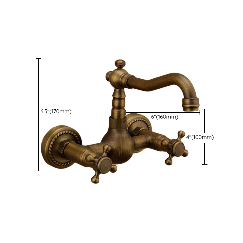 Traditional Wall-Mounted Copper Clawfoot Bathtub Faucet Trim Low Arc Clawfoot Bathtub Faucet