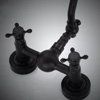 Traditional Wall Mounted Metal Bathtub Filler Low Arc Waterfall Bathroom Faucet