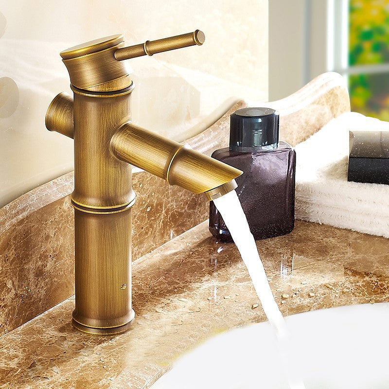 A hole water tap country sink bathroom faucet with single lever handle