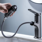 Vessel Sink Faucet Modern Pull-Out Bathroom Faucet with One Lever Handle