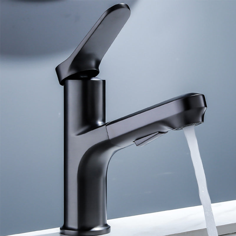 Vessel Sink Faucet Modern Pull-Out Bathroom Faucet with One Lever Handle