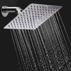 Contemporary Shower Combo Fixed Shower Head Stainless Steel Wall Mount Square Shower Head