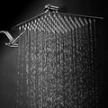 Contemporary Shower Combo Fixed Shower Head Stainless Steel Wall Mount Square Shower Head