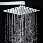 Contemporary Shower Combo Fixed Shower Head Stainless Steel Wall Mount Square Shower Head