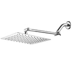 Contemporary Shower Combo Fixed Shower Head Stainless Steel Wall Mounted Square Shower Head