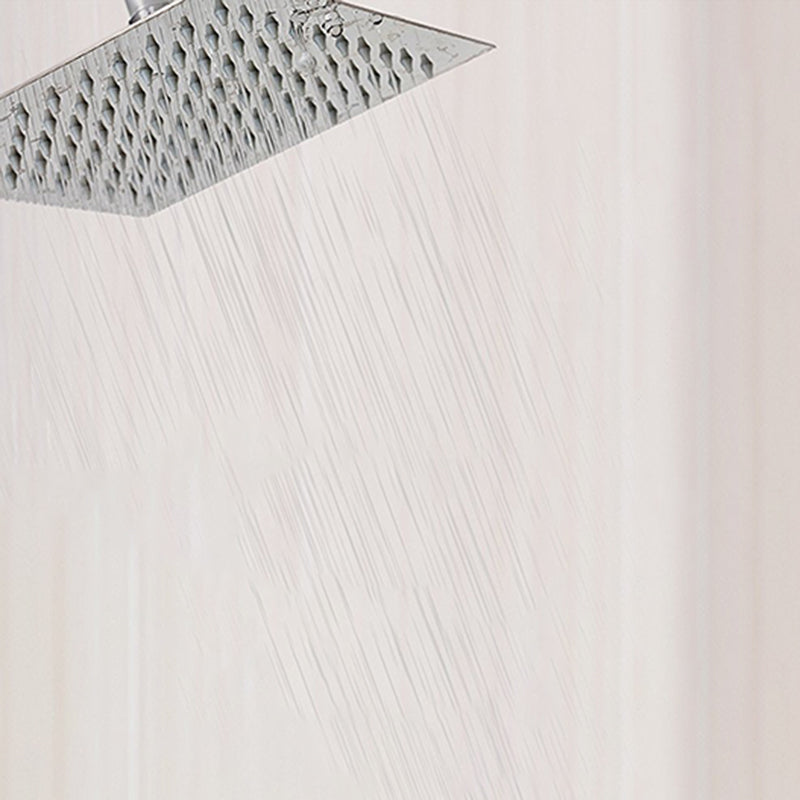 Contemporary Shower Combo Fixed Shower Head Stainless Steel Wall Mounted Square Shower Head