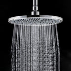 Contemporary Shower Combination Fixed Shower Head Stainless Steel Wall Mounted Round Shower Head