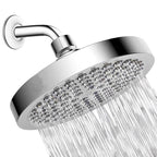 Contemporary Shower Combination Fixed Shower Head Stainless Steel Wall Mounted Round Shower Head