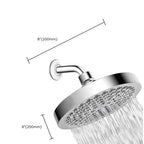 Contemporary Shower Combination Fixed Shower Head Stainless Steel Wall Mounted Round Shower Head