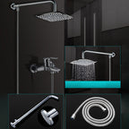 Contemporary Shower Head Combination Polished Stainless Steel Ceiling Mounted Shower Head