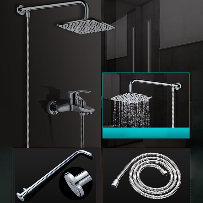 Contemporary Shower Head Combination Polished Stainless Steel Ceiling Mounted Shower Head