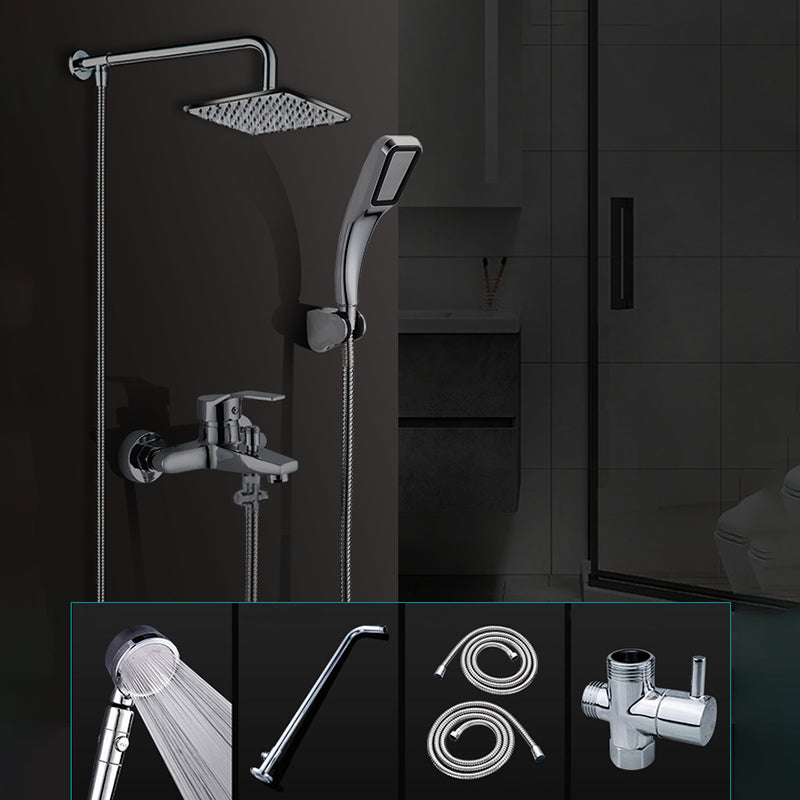 Contemporary Shower Head Combination Polished Stainless Steel Ceiling Mounted Shower Head