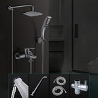 Contemporary Shower Head Combination Polished Stainless Steel Ceiling Mounted Shower Head