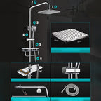Contemporary Shower Head Combination Polished Stainless Steel Ceiling Mounted Shower Head