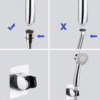 Contemporary Shower Combination Double Shower Head Chrome Wall Mounted Round Shower Head