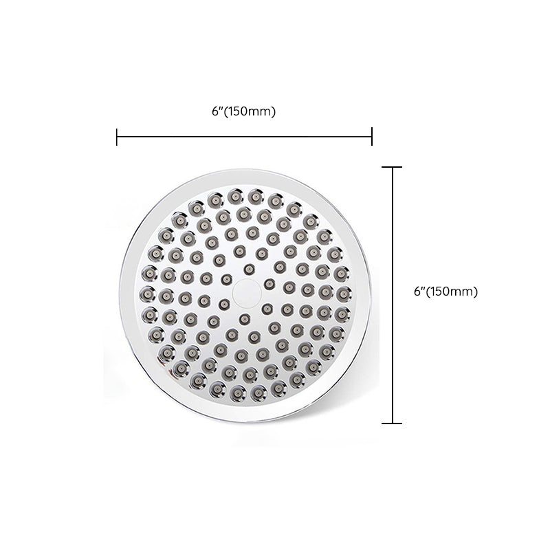 Contemporary Shower Combination Double Shower Head Chrome Wall Mounted Round Shower Head