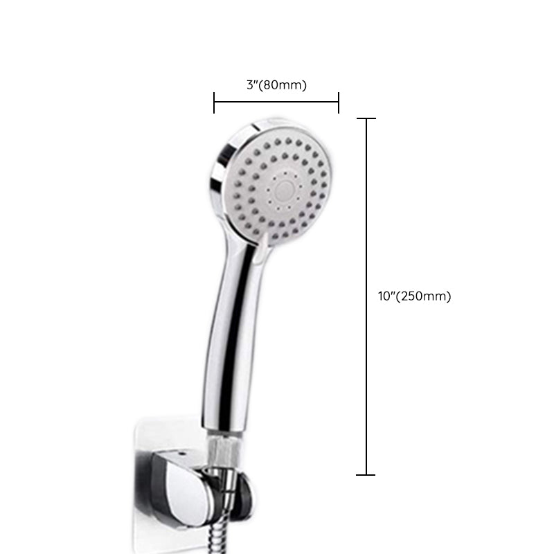 Contemporary Shower Combination Double Shower Head Chrome Wall Mounted Round Shower Head