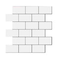 Peel and Stick Tiles Rectangular Stain Resistant PVC Subway Peel and Stick Tiles for the Kitchen