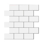 Peel and Stick Tiles Rectangular Stain Resistant PVC Subway Peel and Stick Tiles for the Kitchen