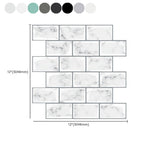 Peel and Stick Tiles Rectangular Stain Resistant PVC Subway Peel and Stick Tiles for the Kitchen