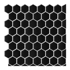 Hexagonal Peel & Stick Tile Stain-Resistant Plastic Peel & Stick Tile for Shower