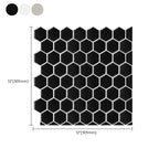 Hexagonal Peel & Stick Tile Stain-Resistant Plastic Peel & Stick Tile for Shower