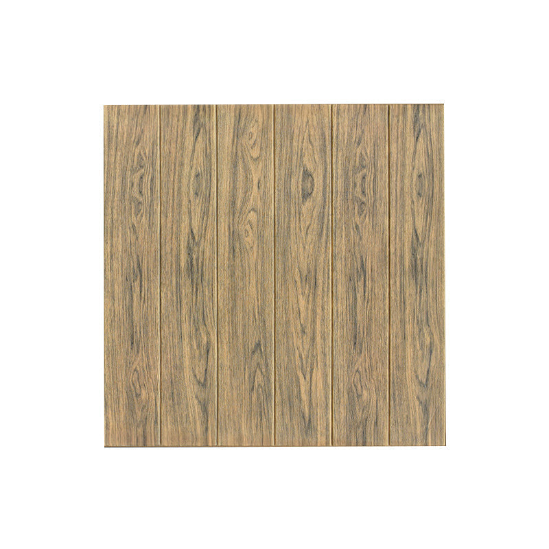 Modern Wood Paneling Smooth Wall Indoor Wood Planks Set of 2