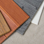 Modern Wood Paneling Smooth Wall Indoor Wood Planks Set of 2