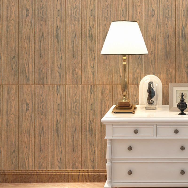 Modern Wood Paneling Smooth Wall Indoor Wood Planks Set of 2