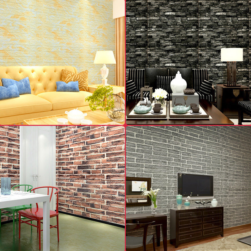 Farmhouse Wall Panel 3D Brick Bedroom and Living Room Wall Panels Set of 2