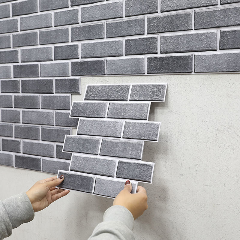 Industrial Wall Panel 3D Brick Bathroom Living Room Wall Panels Set of 5