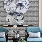 Industrial Wall Panel 3D Brick Bathroom Living Room Wall Panels Set of 5