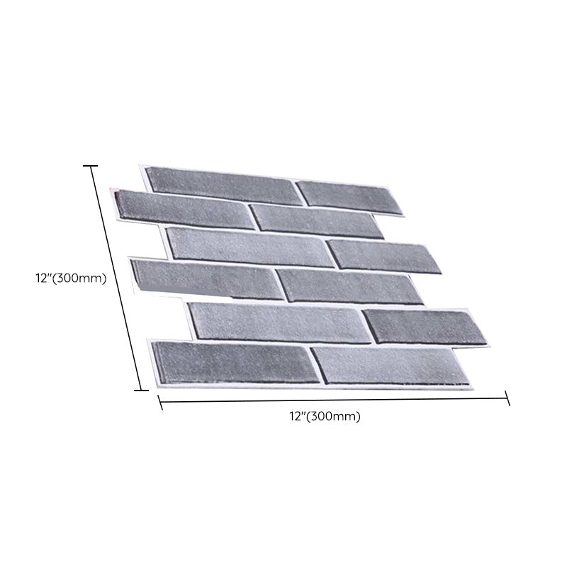 Industrial Wall Panel 3D Brick Bathroom Living Room Wall Panels Set of 5