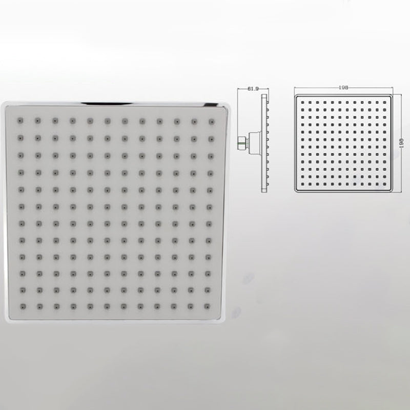Contemporary Shower Combination Fixed Shower Head Chrome Ceiling Mounted Shower Head