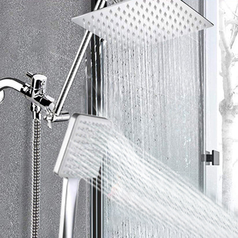 Contemporary Shower Combination Shower Head with Double Shower Head Ceiling Mounted Square Shower Head