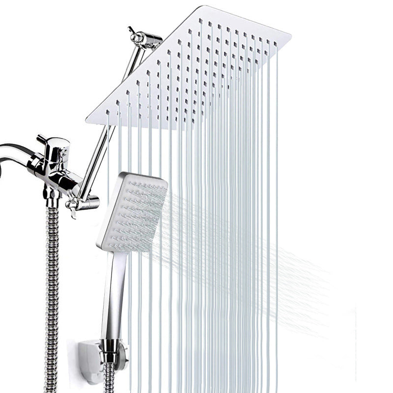 Contemporary Shower Combination Shower Head with Double Shower Head Ceiling Mounted Square Shower Head