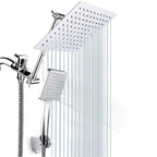 Contemporary Shower Combination Shower Head with Double Shower Head Ceiling Mounted Square Shower Head