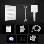 Contemporary Shower Combination Shower Head with Double Shower Head Ceiling Mounted Square Shower Head