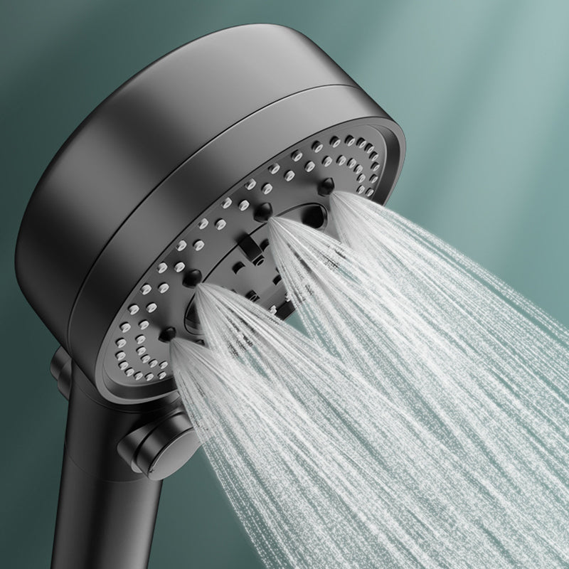 Bathroom Shower Head 5-Stream Round Hand Shower Holder Wall Mount Shower Head