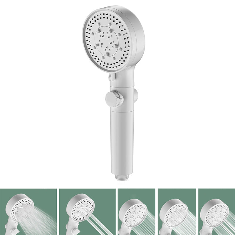 Bathroom Shower Head 5-Stream Round Hand Shower Holder Wall Mount Shower Head